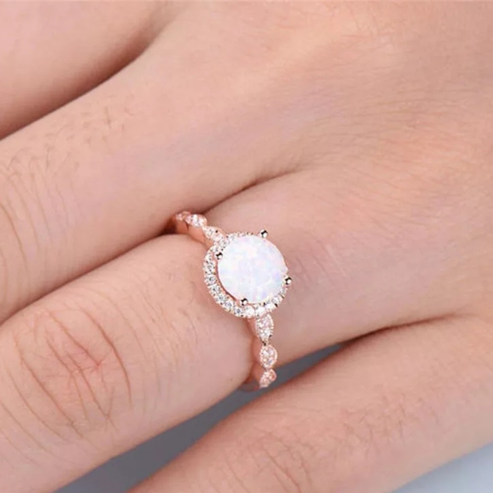 4 for $25! Opalescent rose gold ring - Picture 3 of 3
